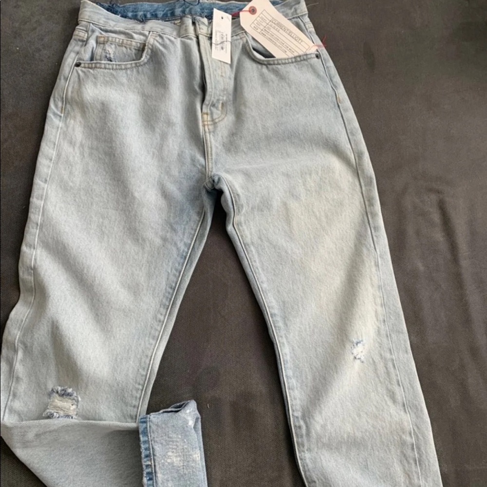 Current elliott light wash denim jeans